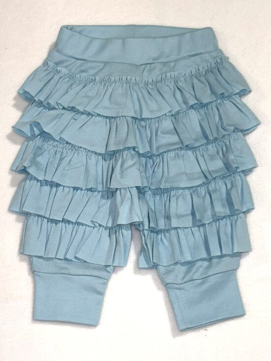Lemon Loves Layette Other - Light Blue Lemon Loves Layette Ruffle Pants | Pima Cotton Boutique Baby | Size 0